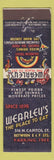 Matchbook Cover - Wearley's Restaurant Washington DC feature