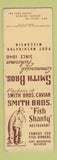 Matchbook Cover - Smith Brothers Fish Shanty San Port Washington WI SAMPLE