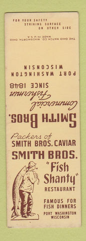 Matchbook Cover - Smith Brothers Fish Shanty San Port Washington WI SAMPLE