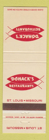 Matchbook Cover - Dohack's Restaurants St Louis MO
