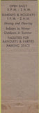 Matchbook Cover - Claremont Inn New York City
