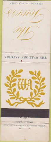 Matchbook Cover - Waldorf Astoria Hotel New York City