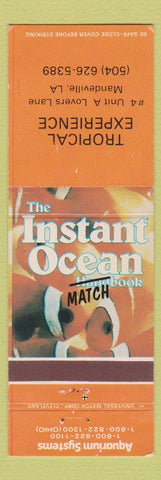 Matchbook Cover - Instant Ocean Aquarium Systems Mandeville LA