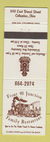 Matchbook Cover - Front 40 Junction Restaurant Columbus OH