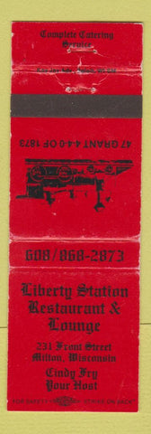 Matchbook Cover - Liberty Station Restaurant Milton WI WEAR