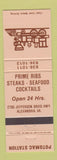 Matchbook Cover - Potomac Station Restaurant Alexandria VA