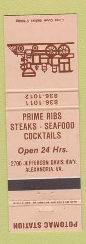 Matchbook Cover - Potomac Station Restaurant Alexandria VA