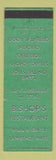 Matchbook Cover - Bishop's Restaurant Lawrence MA WEAR