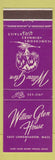Matchbook Cover - Willow Glen House East Longmeadow MA