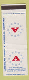 Matchbook Cover - American Finish and Chemical Company Chelsea MA