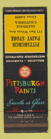 Matchbook Cover - Pittsburgh Paints Glendale CA