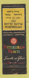 Matchbook Cover - Pittsburgh Paints Plate Glass Lincoln NE WORN