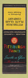 Matchbook Cover - Pittsburgh Paints Plate Glass