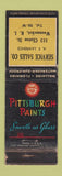 Matchbook Cover - Pittsburgh Paints Service Sales Woonsocket RI WORN