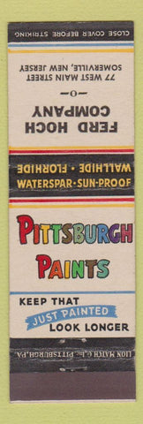 Matchbook Cover - Pittsburgh Paints Ferd Hoch Somerville NJ