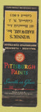Matchbook Cover - Pittsburgh Paints Winnik's Hardware Caldwell NJ WEAR