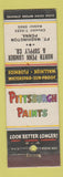 Matchbook Cover - Pittsburgh Paints North Penn Lumber Fort Washington PA