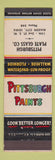 Matchbook Cover - Pittsburgh Paints Plate Glass Mason City IA