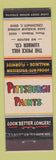 Matchbook Cover - Pittsburgh Paints Price Hill Lumber Cincinnati OH
