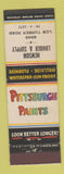 Matchbook Cover - Pittsburgh Paints Newsom Lumber