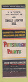 Matchbook Cover - Pittsburgh Paints The Handy Store Suffern NY