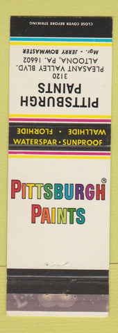 Matchbook Cover - Pittsburgh Paints Altoona PA