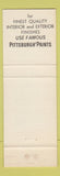 Matchbook Cover - Pittsburgh Paints Altoona PA