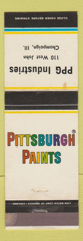Matchbook Cover - Pittsburgh Paints PPG Industries Champaign IL