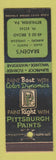 Matchbook Cover - Pittsburgh Paints Braden's Bethlehem PA