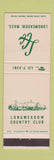Matchbook Cover - Longmeadow Country Club MA