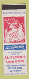 Matchbook Cover - Al Flynn's Lounge Grille Allston MA
