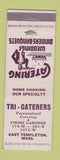 Matchbook Cover - Tri Caterers East Templeton MA