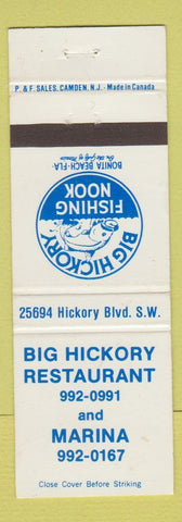 Matchbook Cover - Big Hickory Restaurant Fishing Nook Bonita Beach FL