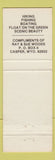 Matchbook Cover - Bridger County Outing Grey's River Green River 1977 Casper WY