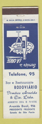 Matchbook Cover - Bar e Restaurante Rodoviario Avenida Brazil