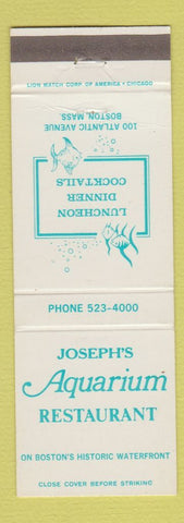 Matchbook Cover - Joseph's Aquarium Restaurant Boston MA