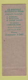 Matchbook Cover - Prince Edward Hotel Fisherman's Cove Windsor ON