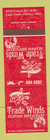 Matchbook Cover - Trade Winds Seafood Restaurant Lake Cable Canton OH