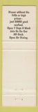 Matchbook Cover - AJ's Seafood Oyster House Destin FL