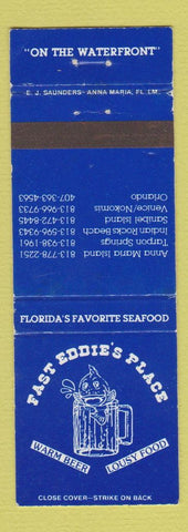 Matchbook Cover - Fast Eddie's Place Anna Maria Island Orlando Sanibel FL