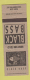 Matchbook Cover - Black Bass Restaurant New York City WEAR