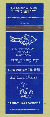 Matchbook Cover - La Casa Pasta Restaurant Glasgow DE
