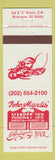 Matchbook Cover - John Mandis' Market Inn Washington DC WEAR