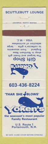 Matchbook Cover - Yoken's Restaurant Portsmouth NH