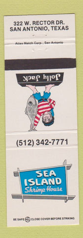 Matchbook Cover - Sea Island Shrimp House San Antonio TX Jolly Jack