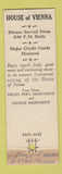Matchbook Cover - House of Vienna Restaurant New York City WEAR