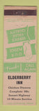 Matchbook Cover - Elderberry Inn