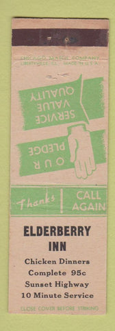 Matchbook Cover - Elderberry Inn