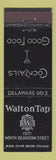 Matchbook Cover - Walton Tap Chicago IL