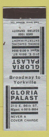 Matchbook Cover - Gloria Palast New York City?